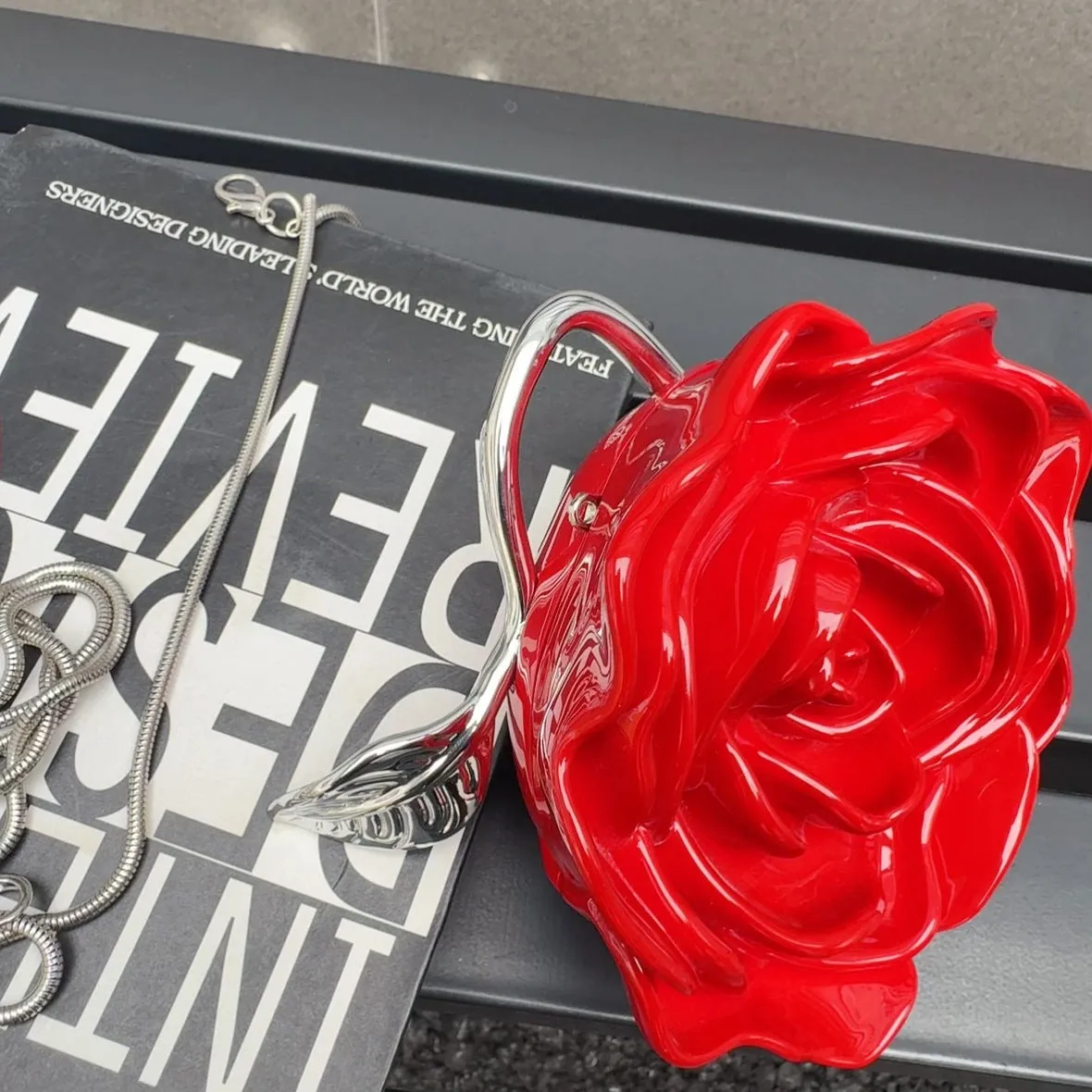 3D Rose Clutch