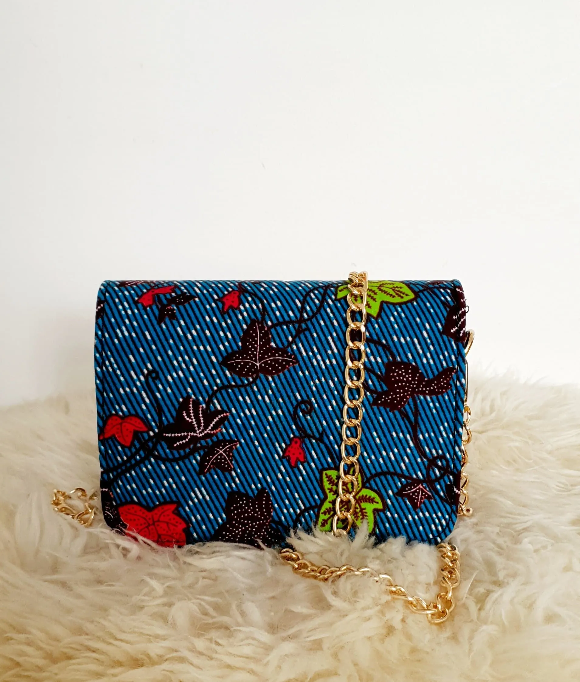 African Print Shoulder Bag Crossbody Ankara Print Bag - Titi