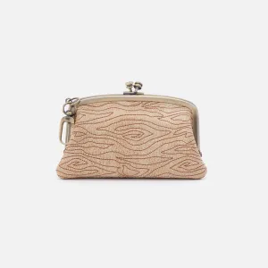 Cheer Frame Pouch in Embroidered Metallic Leather - Gold Leaf