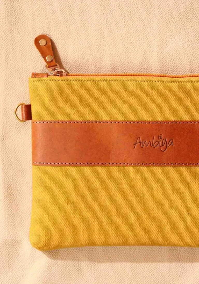Florid Canvas Fabric Multiutility Pouch