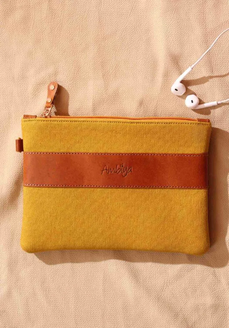 Florid Canvas Fabric Multiutility Pouch